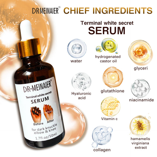 Sérum Corporel Éclaircissant et Hydratant, Réduit les Pores, Élimine les Taches Noires sur les Coudes, Genoux et Articulations, Blanchissant