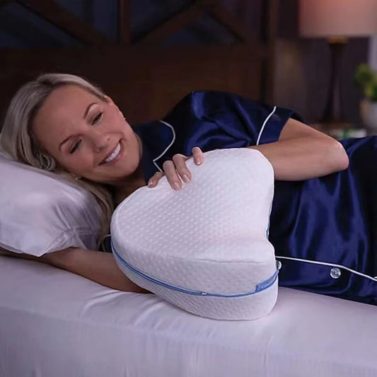 Heart-Shaped Memory Slow Rebound Cotton Vein Pad Leg Pillow Side Sleep Leg Drag Leg Pillow Clamp Leg Pillow Throw Pillow